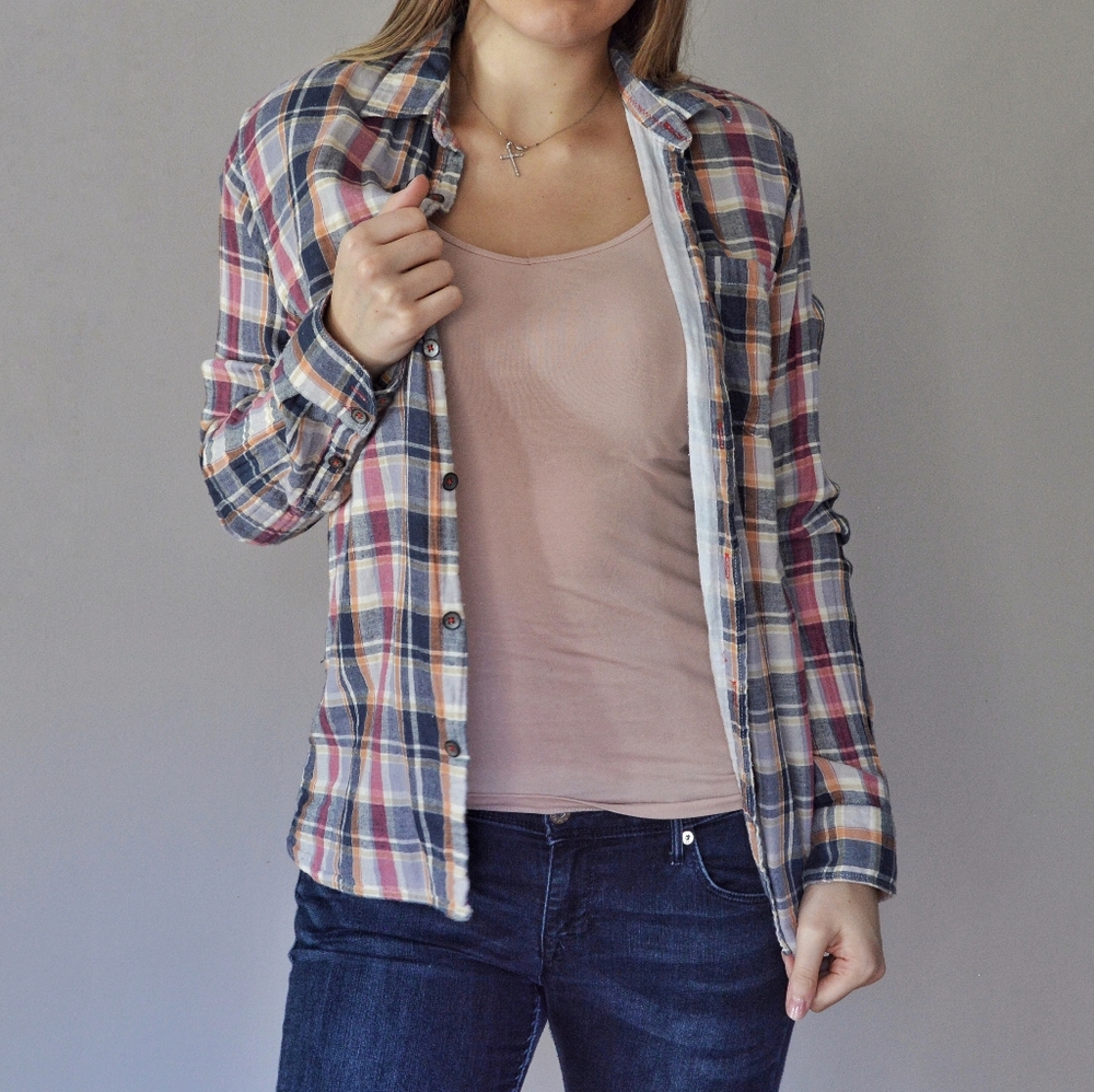 Saks Fifth Ave Plaid Shirt